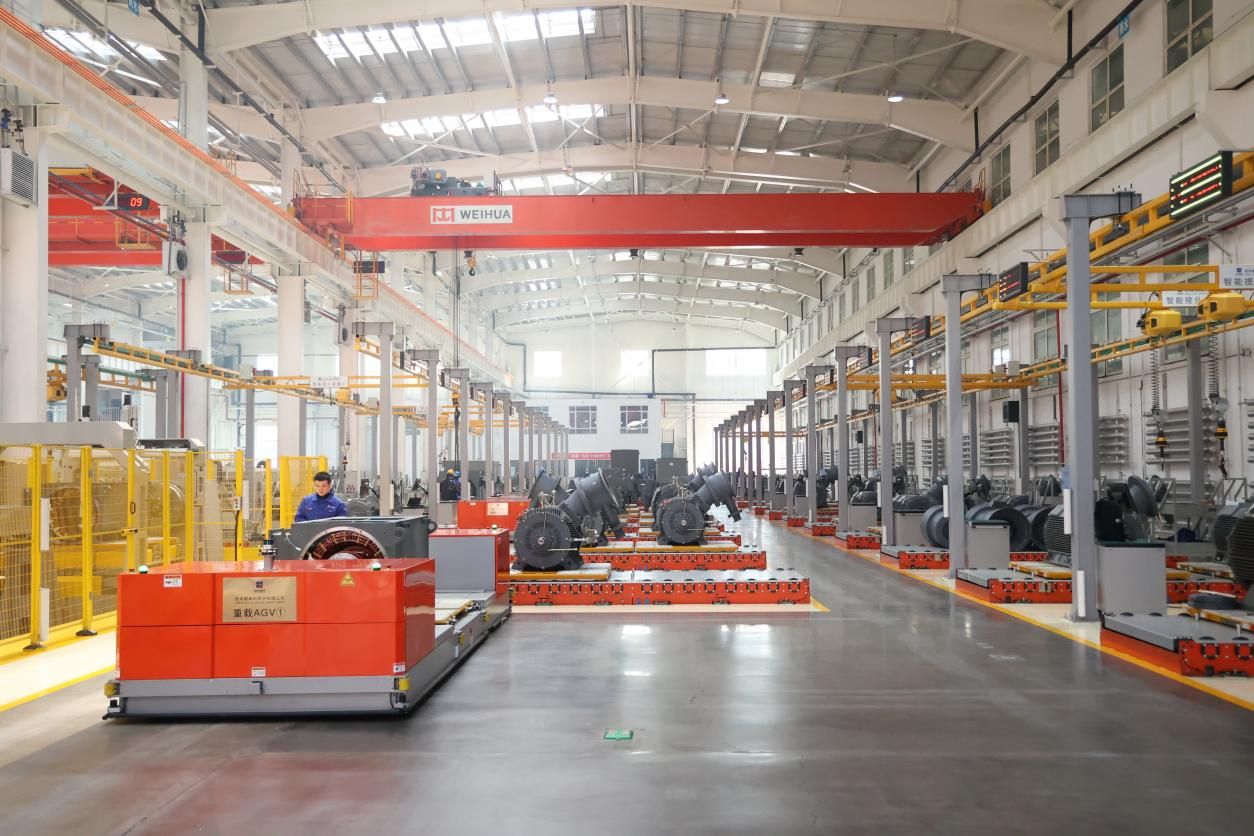 高壓電機數字化裝配車間